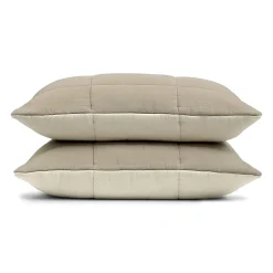 Leni King Cotton Gauze Sham Set - Duo Taupe