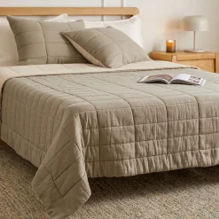 Leni King Cotton Gauze Sham Set - Duo Taupe