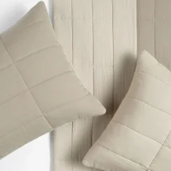 Leni King Cotton Gauze Sham Set - Duo Taupe