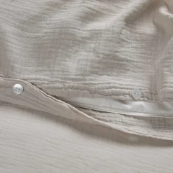 Leni Queen Cotton Gauze Duvet Cover - Light Taupe