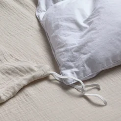 Leni Queen Cotton Gauze Duvet Cover - Light Taupe