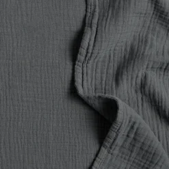 Leni Queen Cotton Gauze Duvet Cover - Charcoal