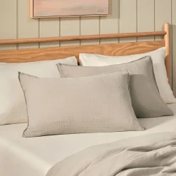 Leni Queen Cotton Gauze Duvet Cover - Taupe