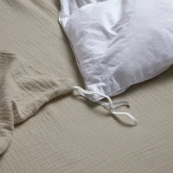 Leni Queen Cotton Gauze Duvet Cover - Taupe