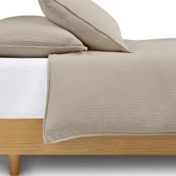 Leni Queen Cotton Gauze Duvet Cover - Taupe