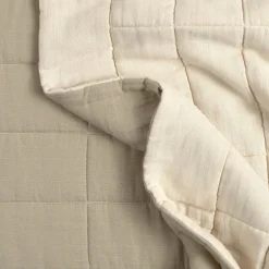 Leni Queen Cotton Gauze Quilt - Duo Taupe