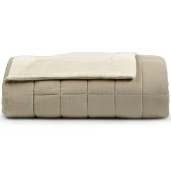 Leni Queen Cotton Gauze Quilt - Duo Taupe