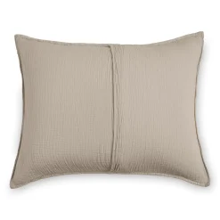 Leni Standard Cotton Gauze Sham Set - Taupe