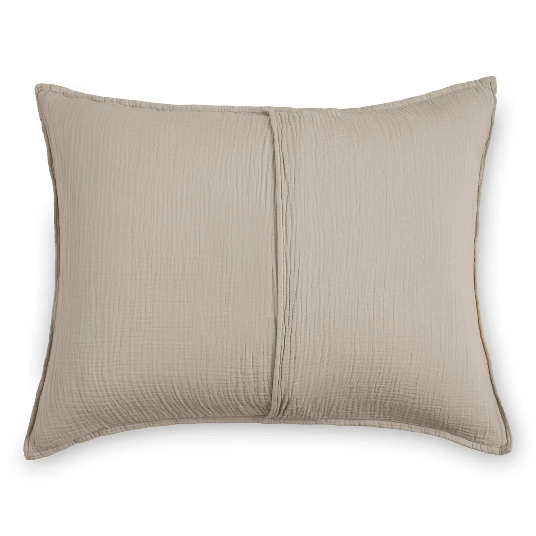Leni Standard Cotton Gauze Sham Set - Taupe
