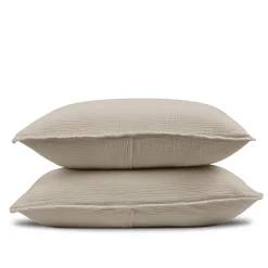 Leni Standard Cotton Gauze Sham Set - Taupe