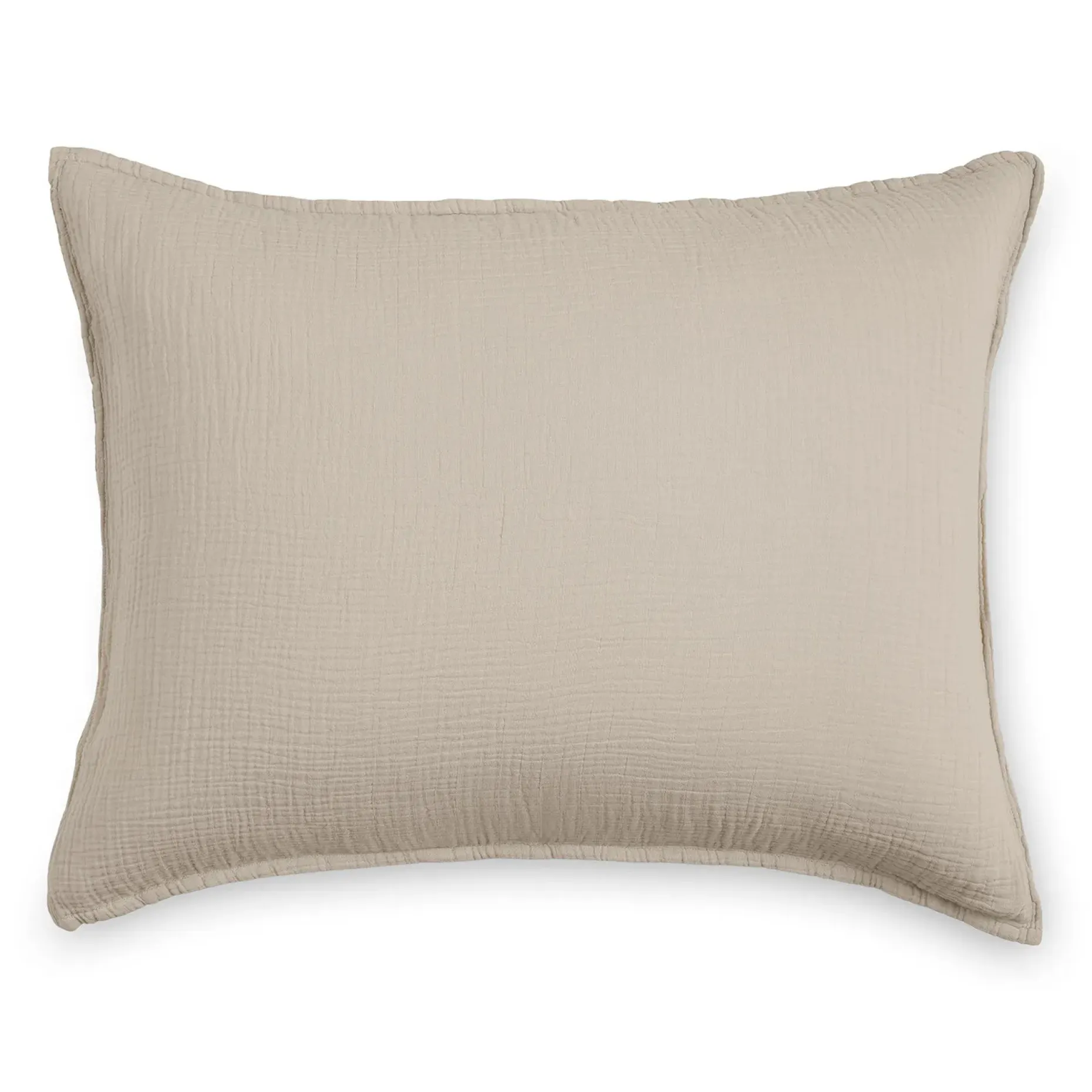 Leni Standard Cotton Gauze Sham Set - Taupe