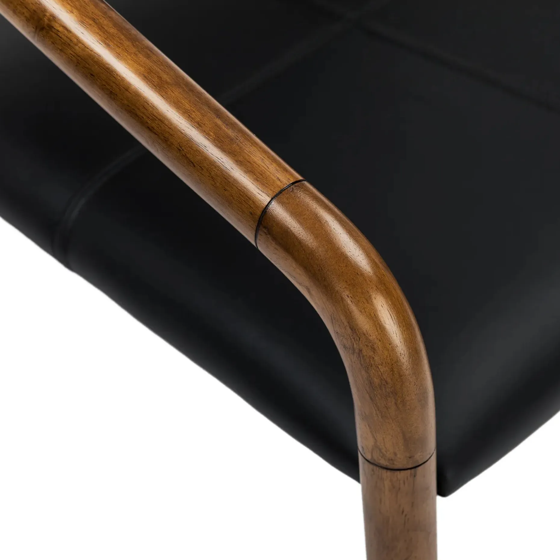 Lento 25" Leather Lounge Chair - Black