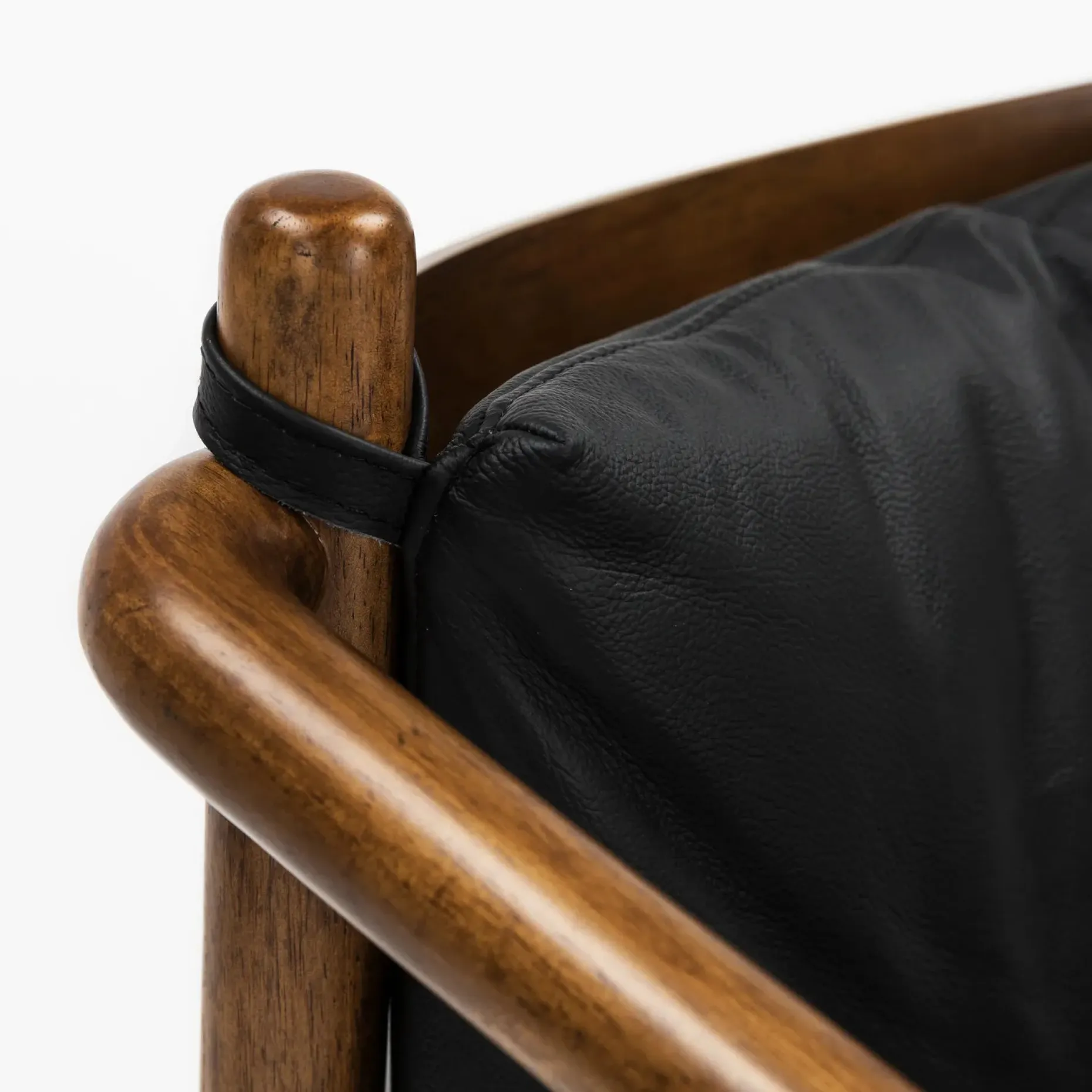 Lento 25" Leather Lounge Chair - Black