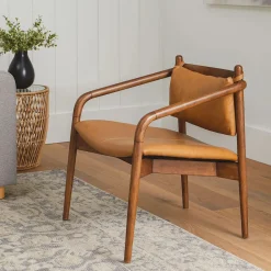 Lento 25" Leather Lounge Chair - Teres Tan