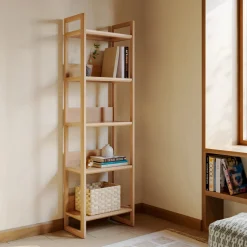Lilya 23" Shelving Unit, Narrow - White Oak