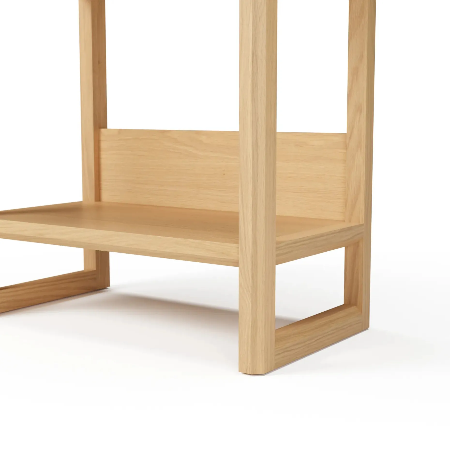 Lilya 23" Shelving Unit, Narrow - White Oak