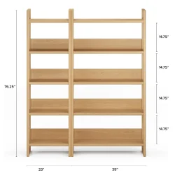 Lilya Shelving Unit Set - White Oak