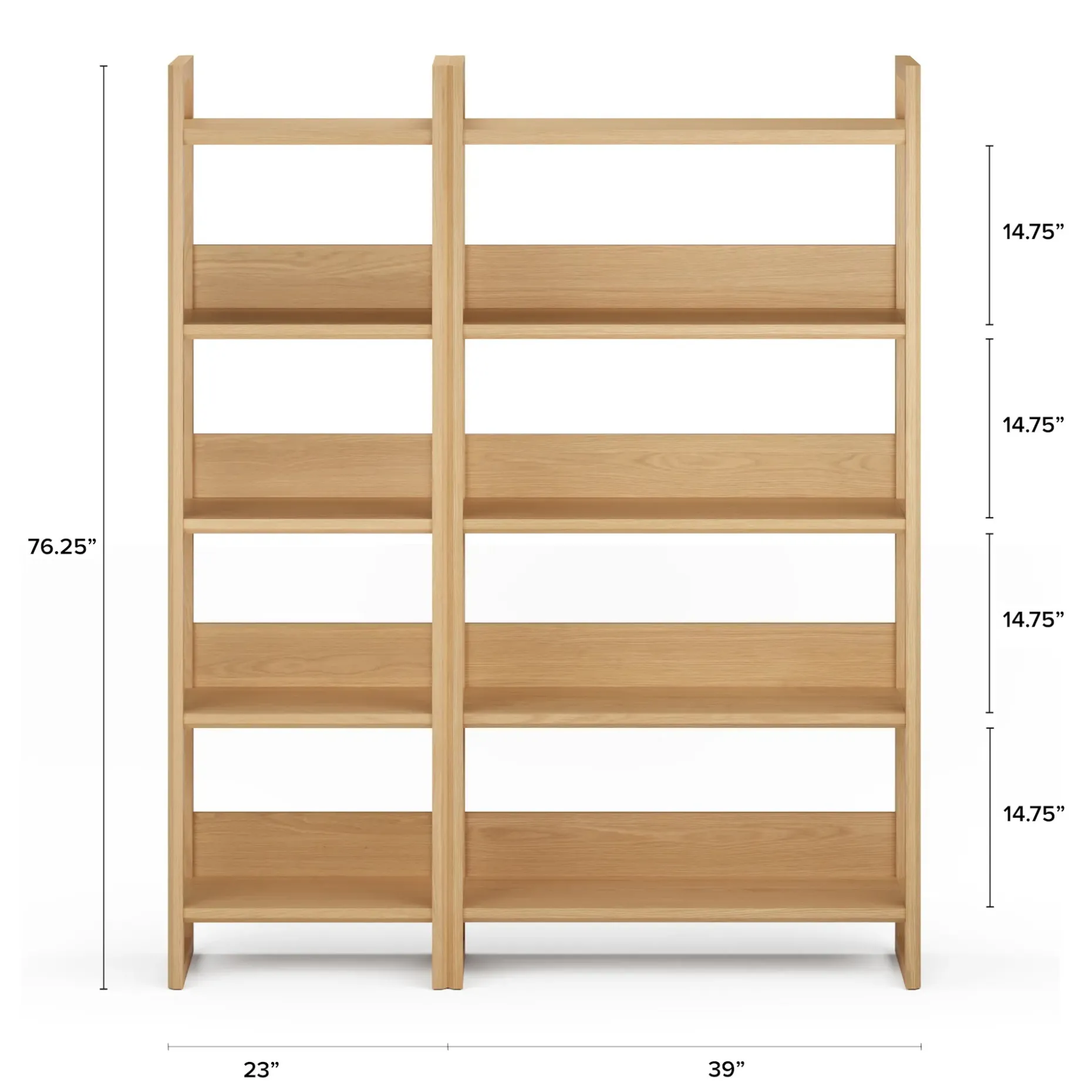 Lilya Shelving Unit Set - White Oak