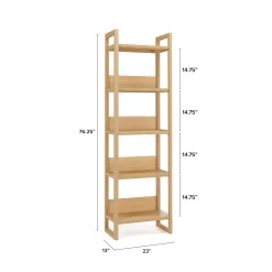 Lilya Shelving Unit Set - White Oak