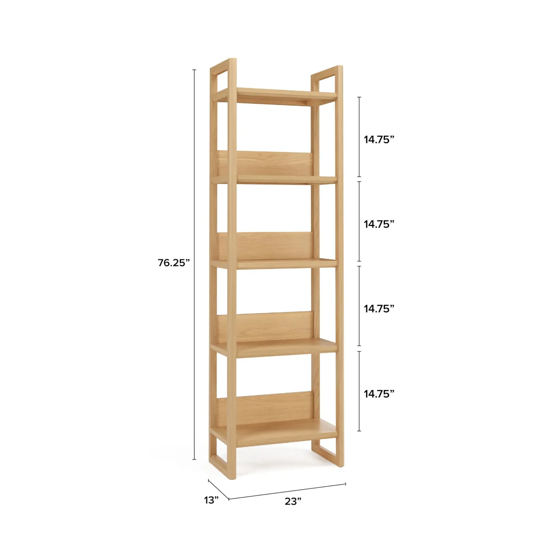 Lilya Shelving Unit Set - White Oak