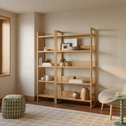 Lilya Shelving Unit Set - White Oak