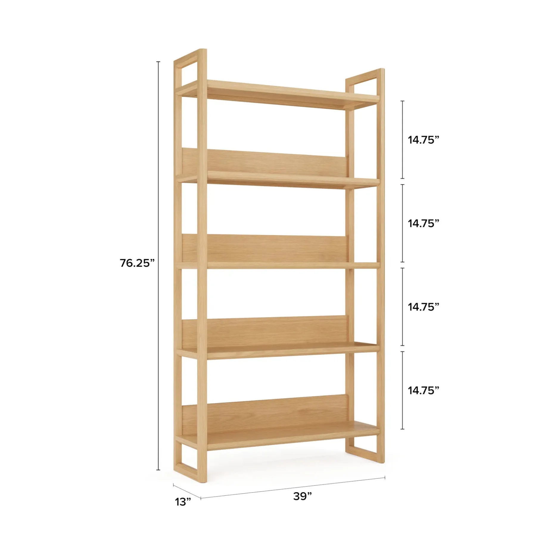 Lilya Shelving Unit Set - White Oak