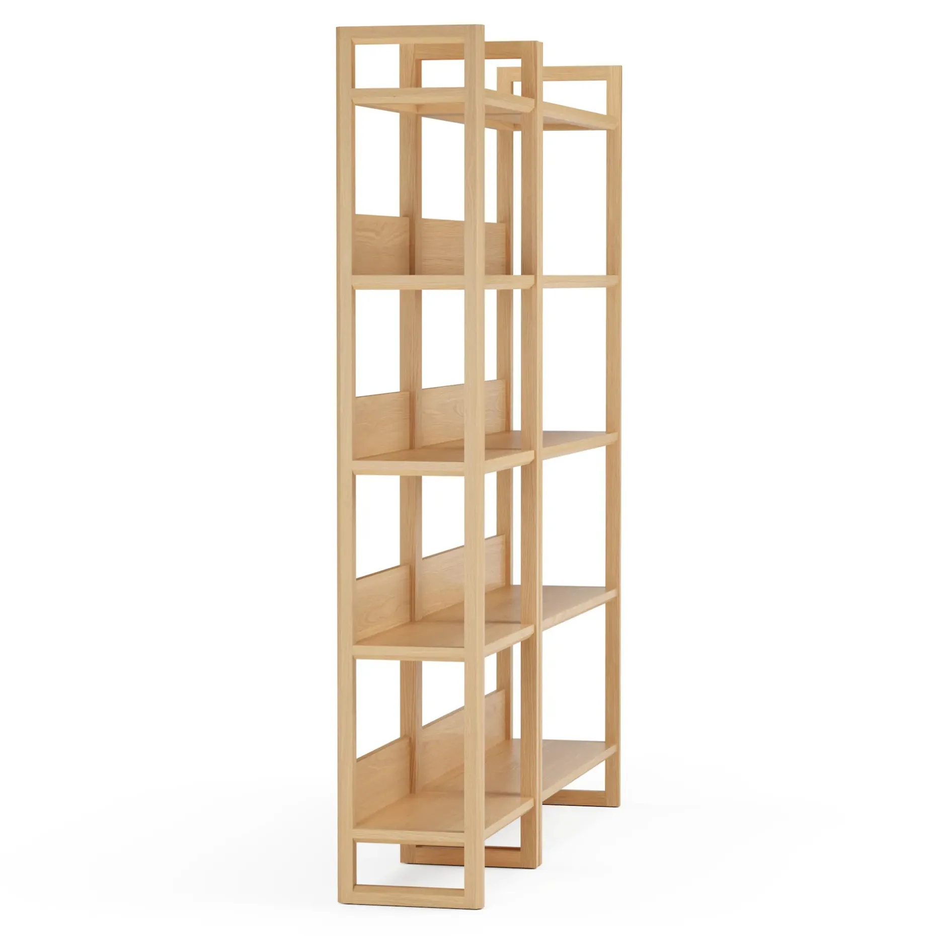 Lilya Shelving Unit Set - White Oak
