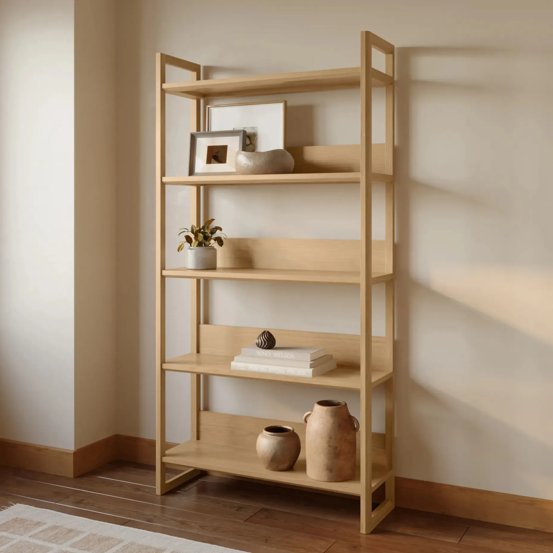 Lilya 39" Shelving Unit, Wide - White Oak