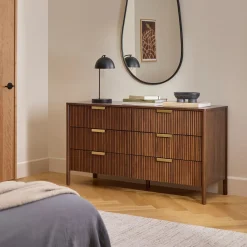 Liv 6-Drawer Double Dresser - Walnut