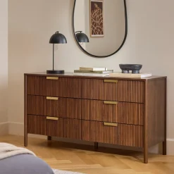 Liv 6-Drawer Double Dresser - Walnut