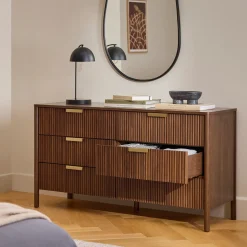 Liv 6-Drawer Double Dresser - Walnut
