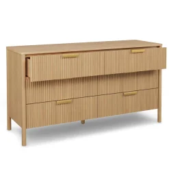 Liv 6-Drawer Double Dresser - White Oak