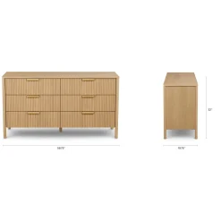 Liv 6-Drawer Double Dresser - White Oak