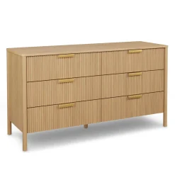 Liv 6-Drawer Double Dresser - White Oak