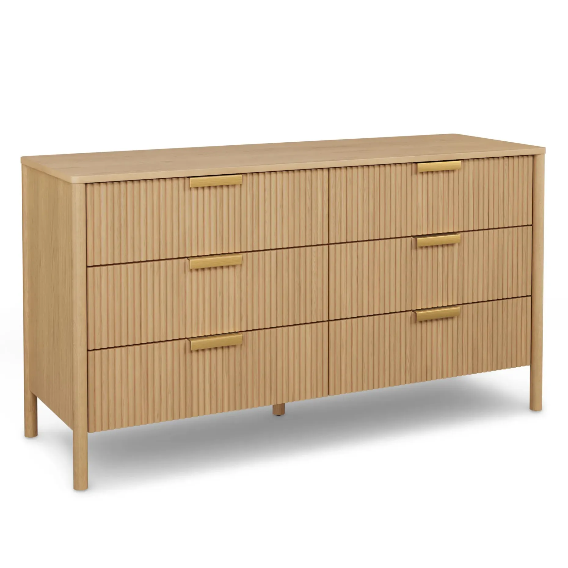 Liv 6-Drawer Double Dresser - White Oak