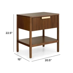 Liv 1-Drawer Nightstand - Walnut