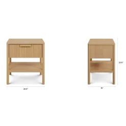 Liv 1-Drawer Nightstand - White Oak