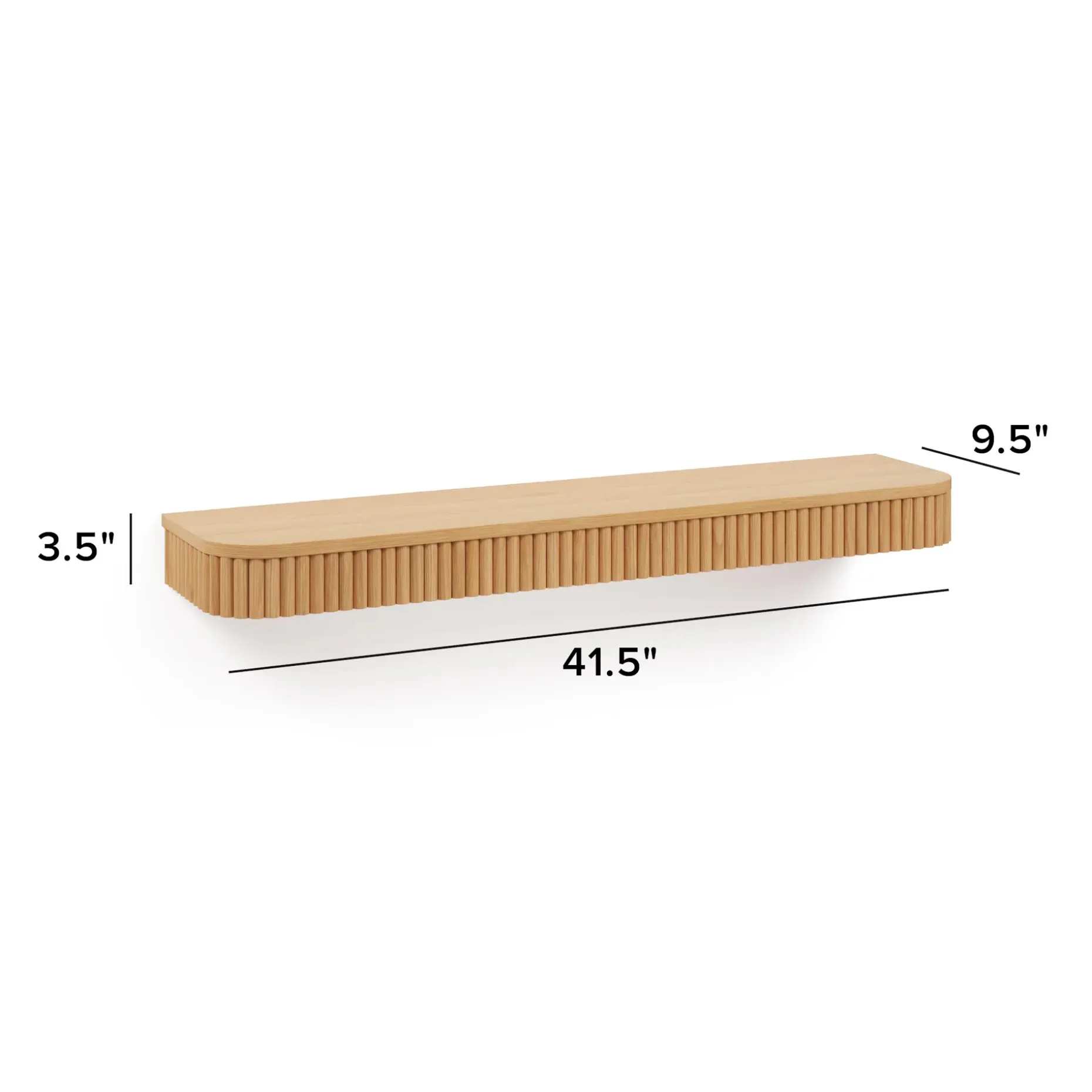 Liv 41.5" Floating Shelf - White Oak