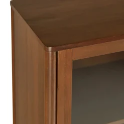 Liv 35.25" Glass Cabinet - Walnut