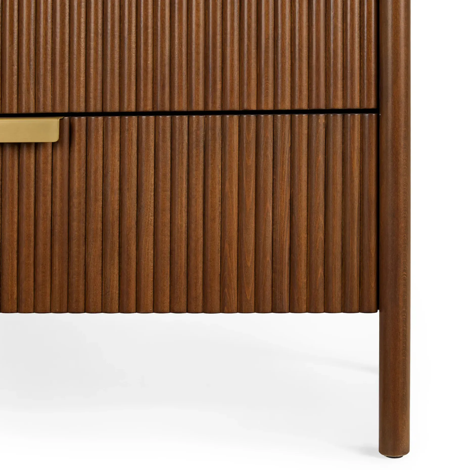 Liv 35.25" Glass Cabinet - Walnut