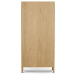 Liv 35.25" Glass Cabinet - White Oak