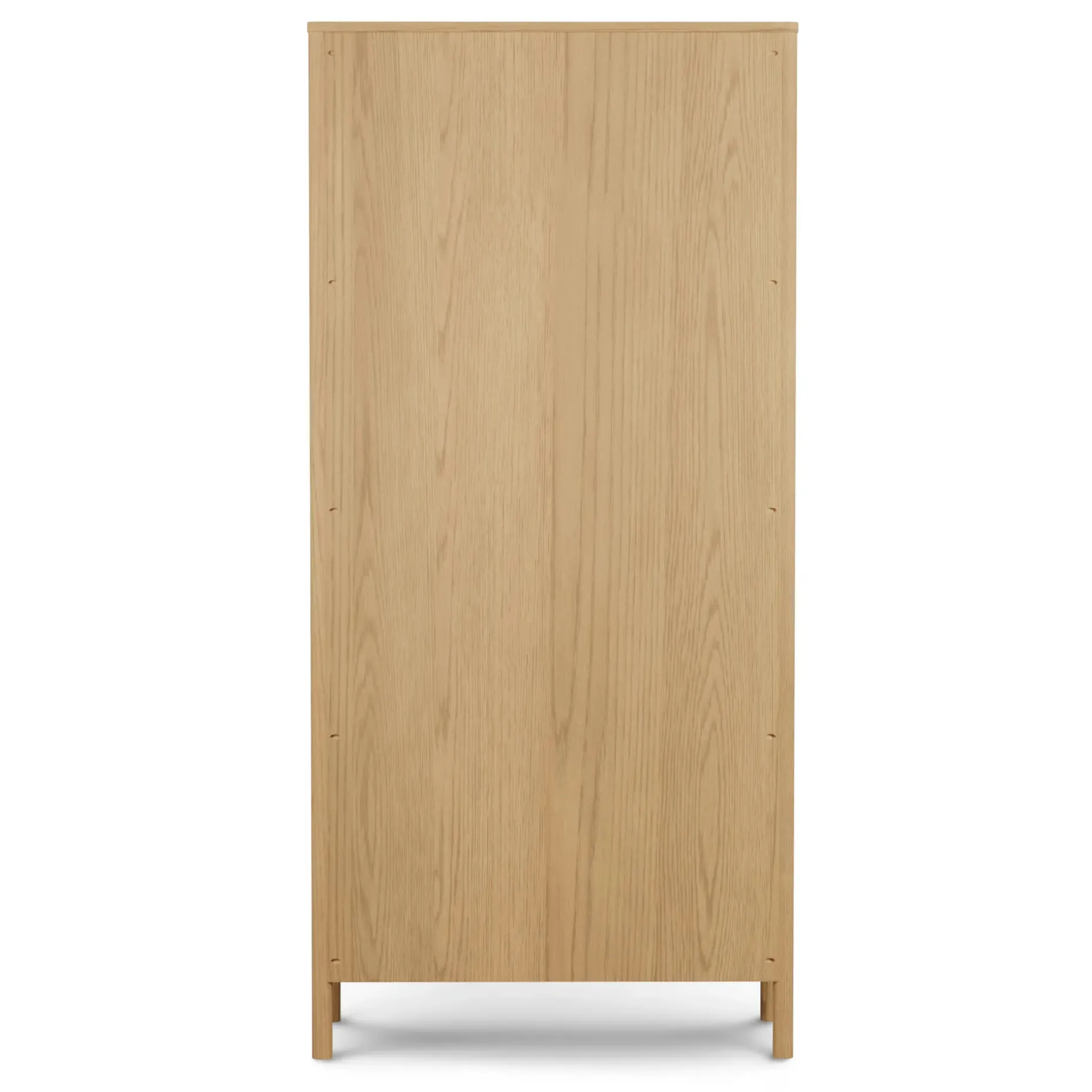Liv 35.25" Glass Cabinet - White Oak
