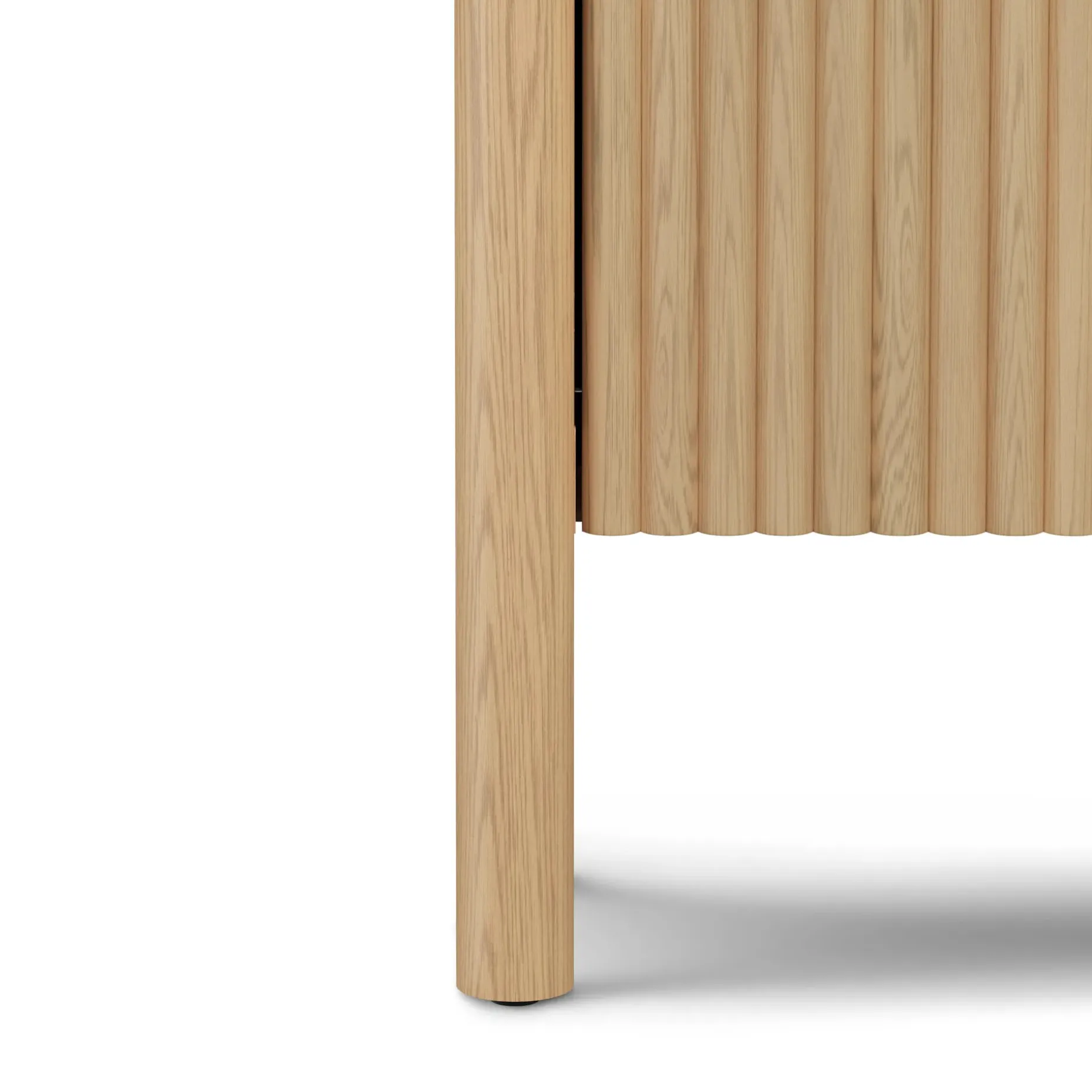 Liv 35.25" Glass Cabinet - White Oak