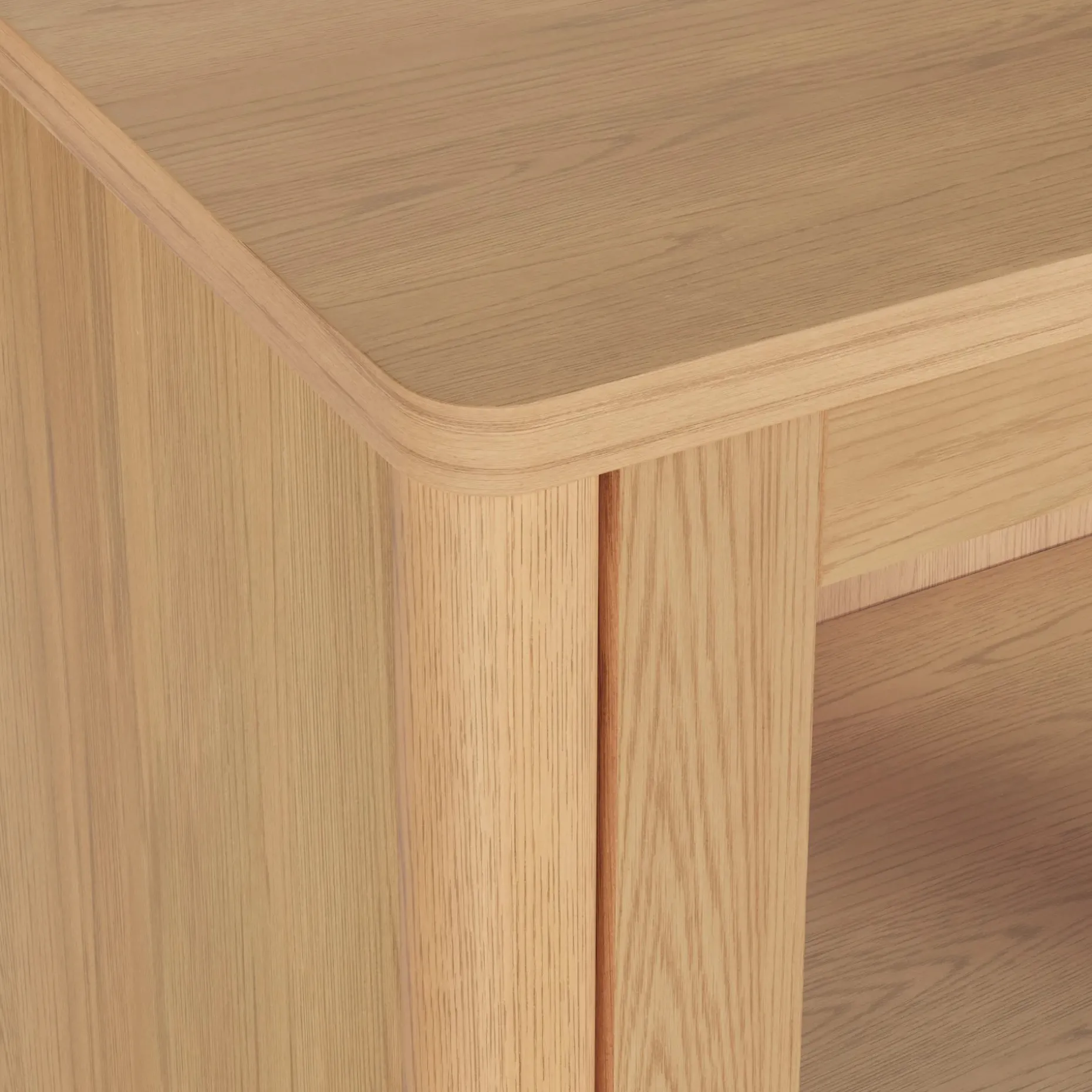 Liv 35.25" Glass Cabinet - White Oak