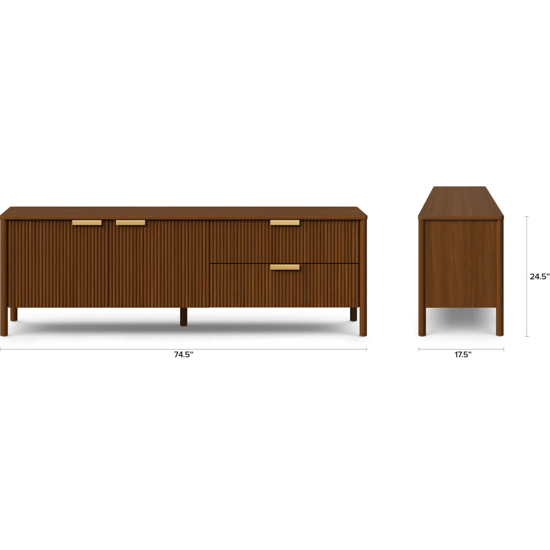Liv 74.5" Media Unit - Walnut