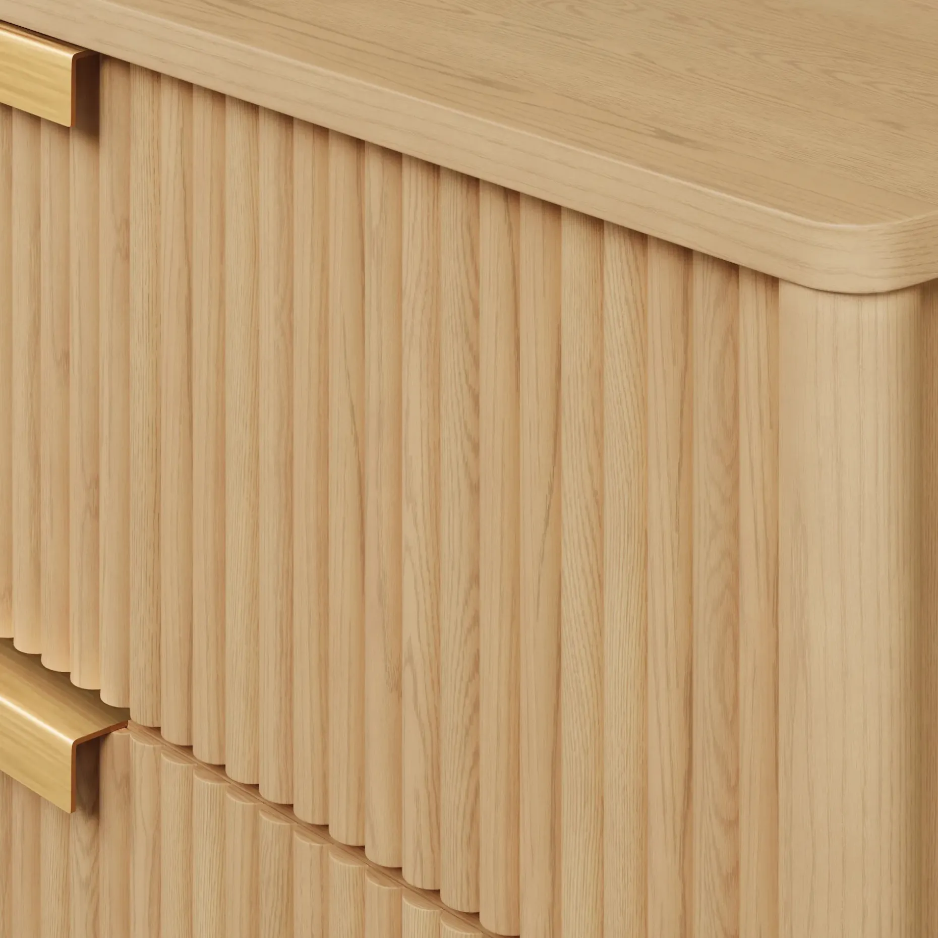 Liv 74.5" Media Unit - White Oak