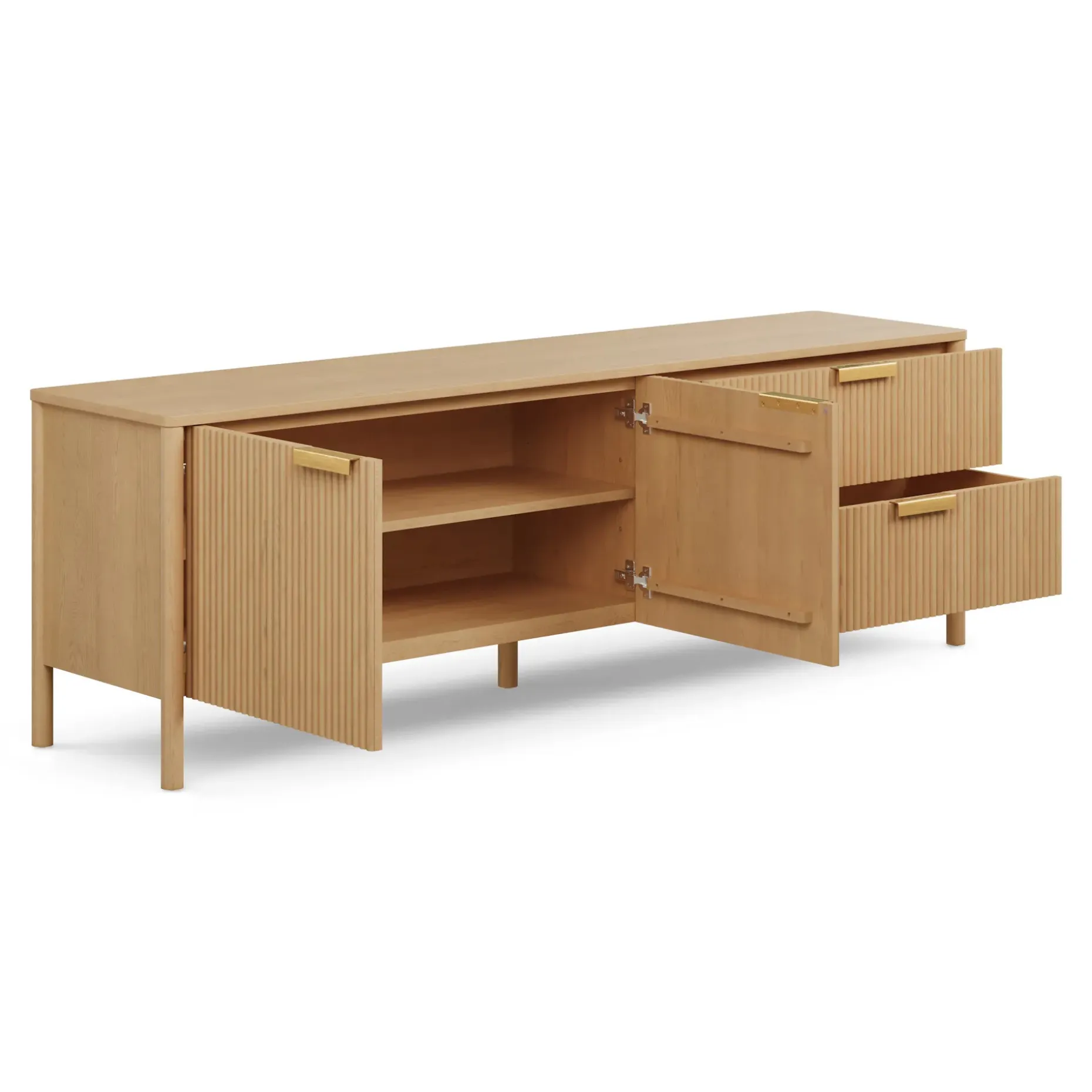Liv 74.5" Media Unit - White Oak