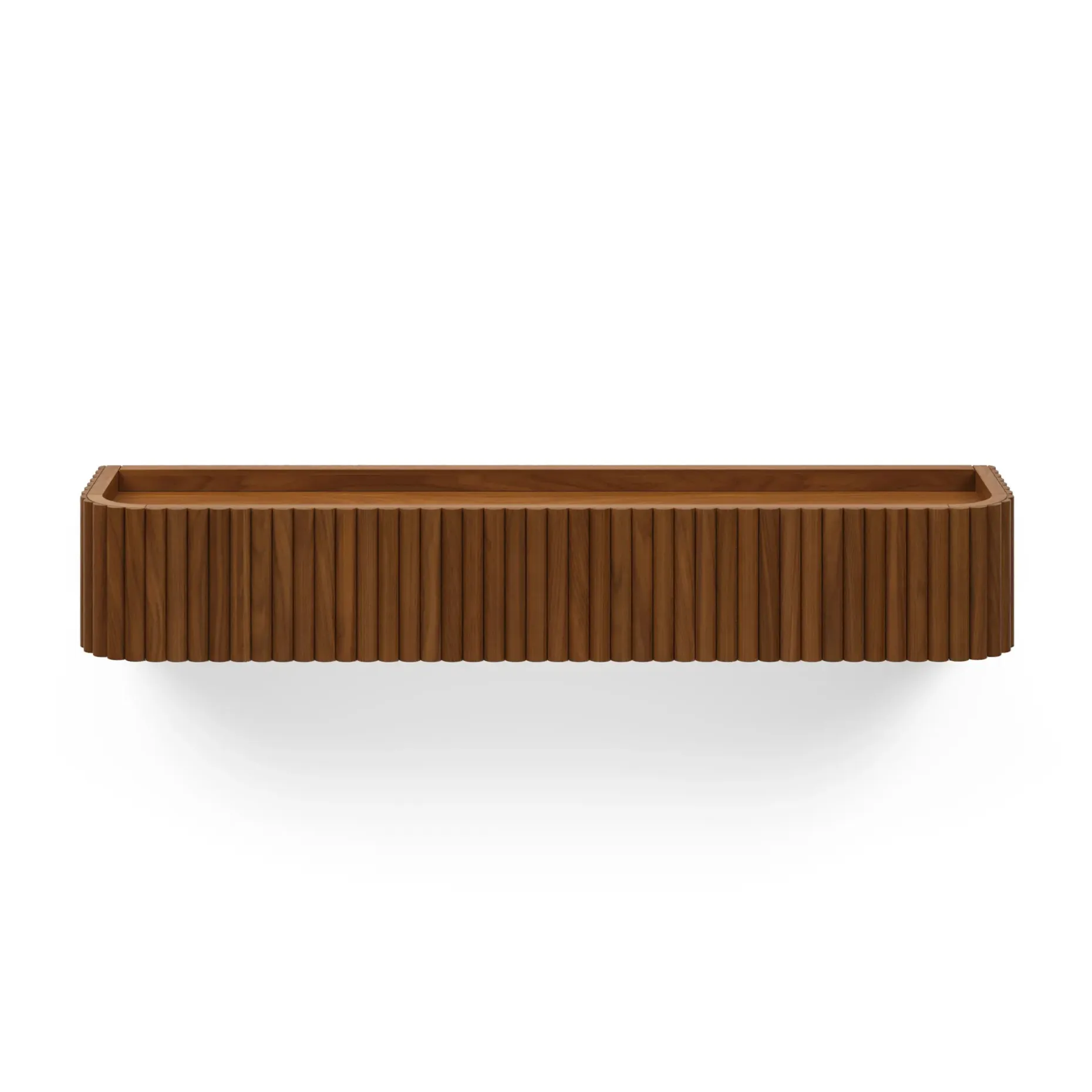 Liv 32" Shelf and Coat Rack - Brass and Walnut