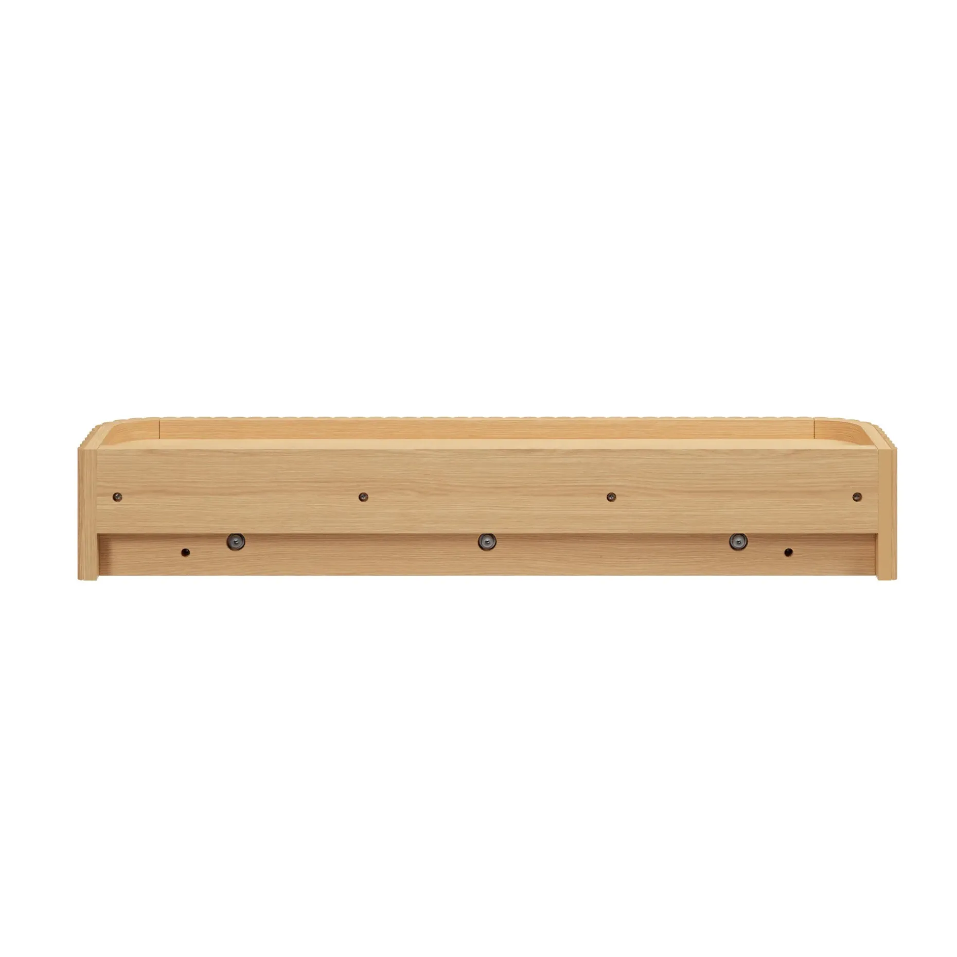 Liv 32" Shelf and Coat Rack - Brass and White Oak