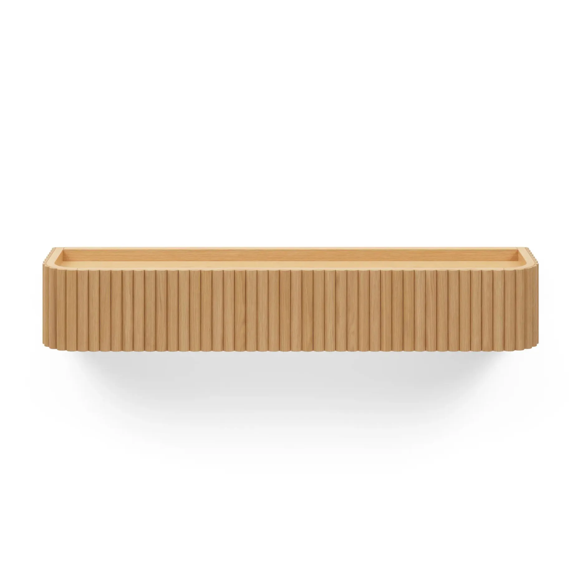 Liv 32" Shelf and Coat Rack - Brass and White Oak